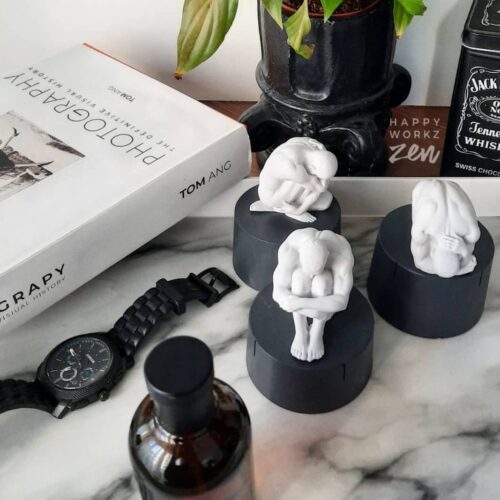 3'lü Mini Men Heykel Set